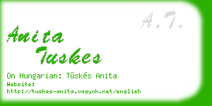 anita tuskes business card